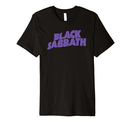 Black Sabbath Logo Purple Mens T-shirt Officially Licensed